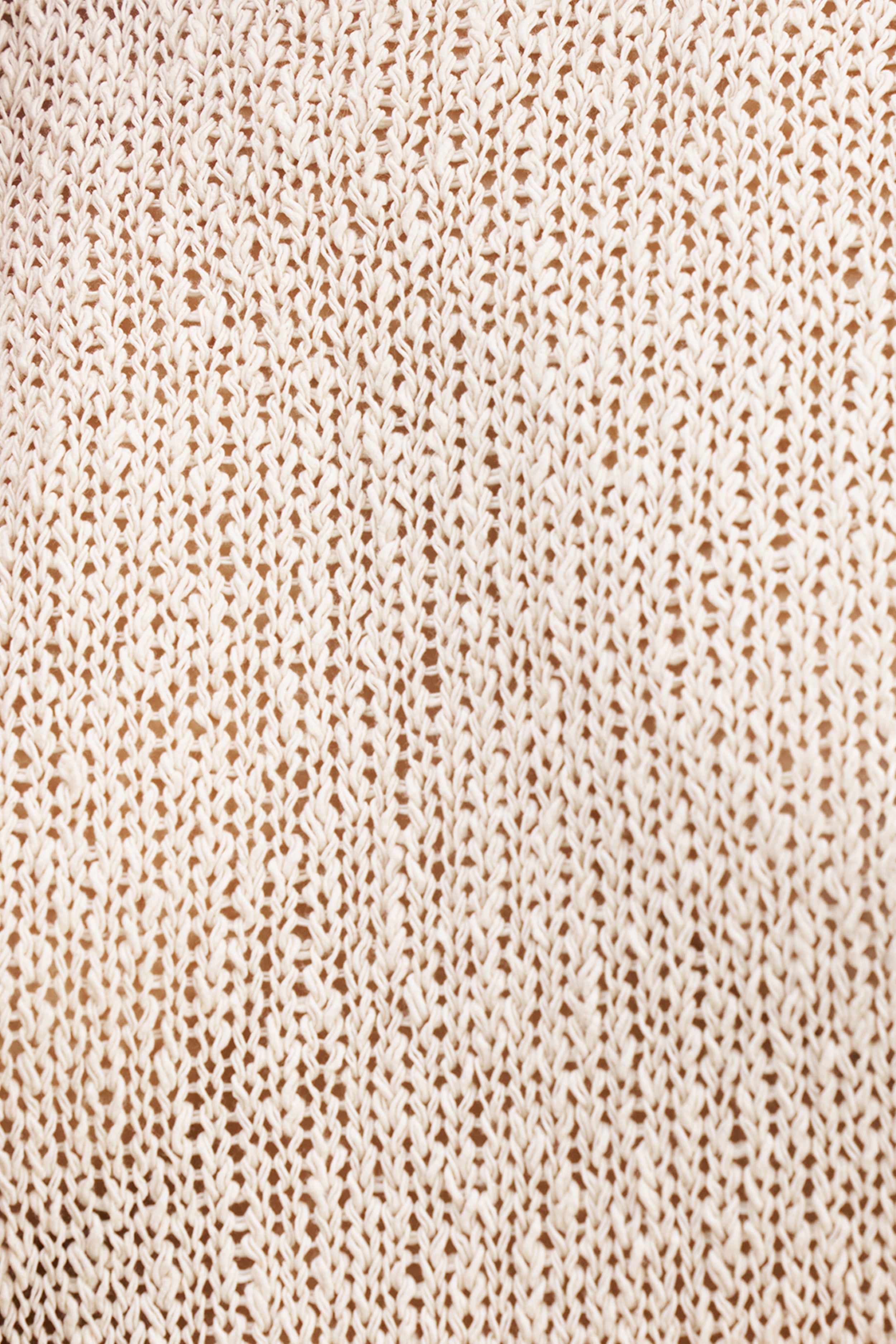 Crochet Knit Mini Shorts - Cream