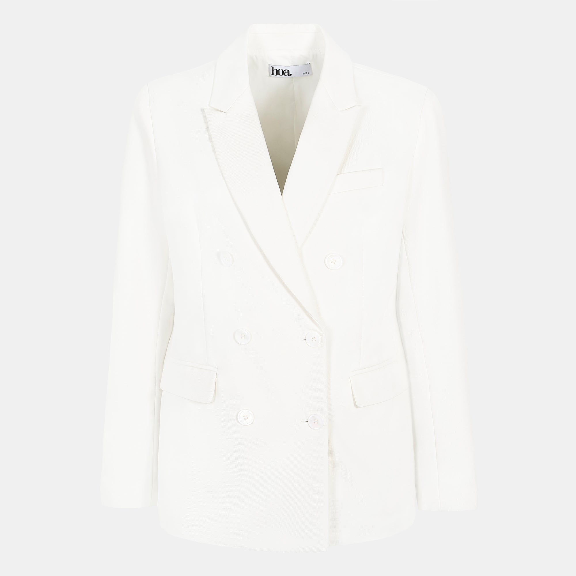 Formal Double Breasted Blazer - Cream