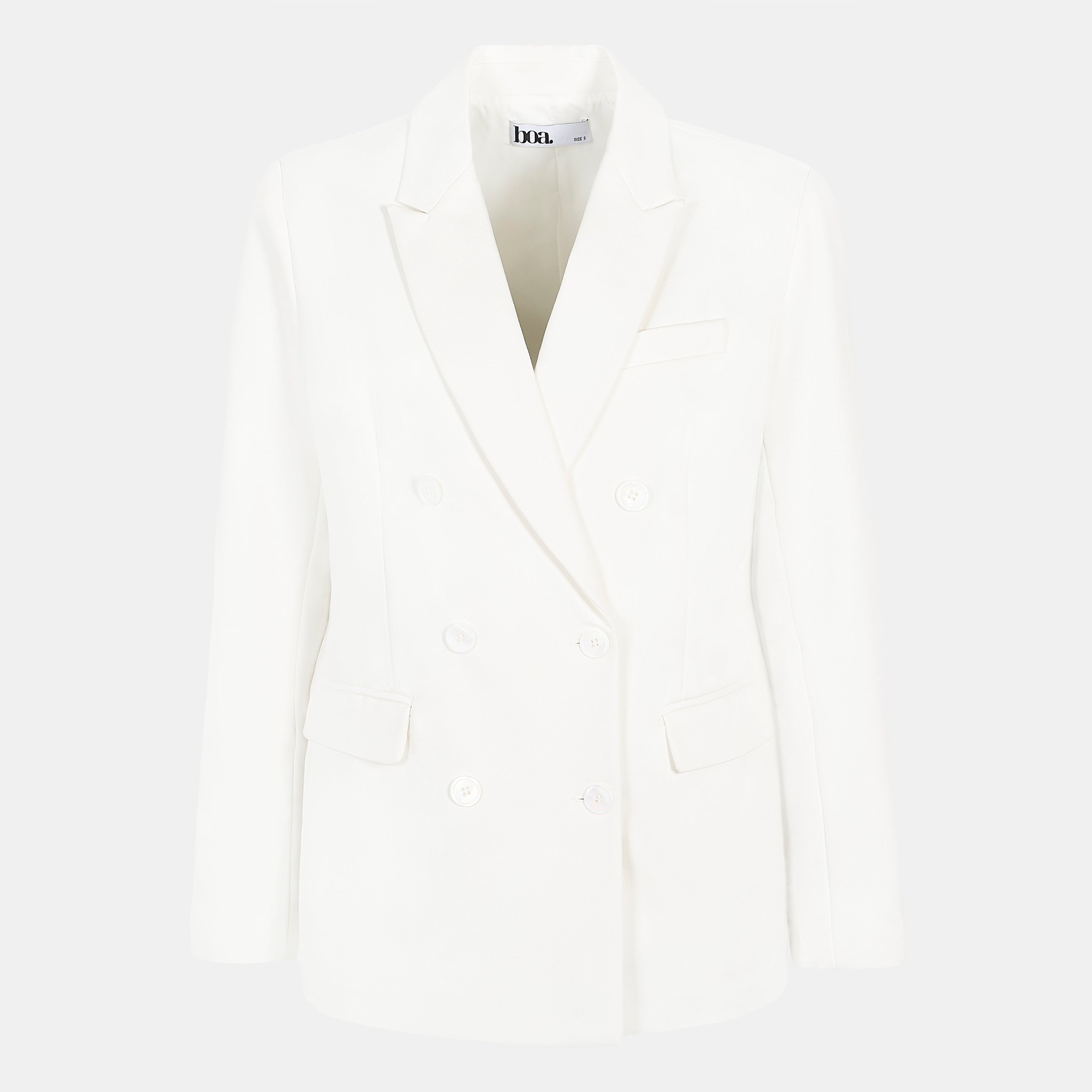 Formal Double Breasted Blazer - Cream