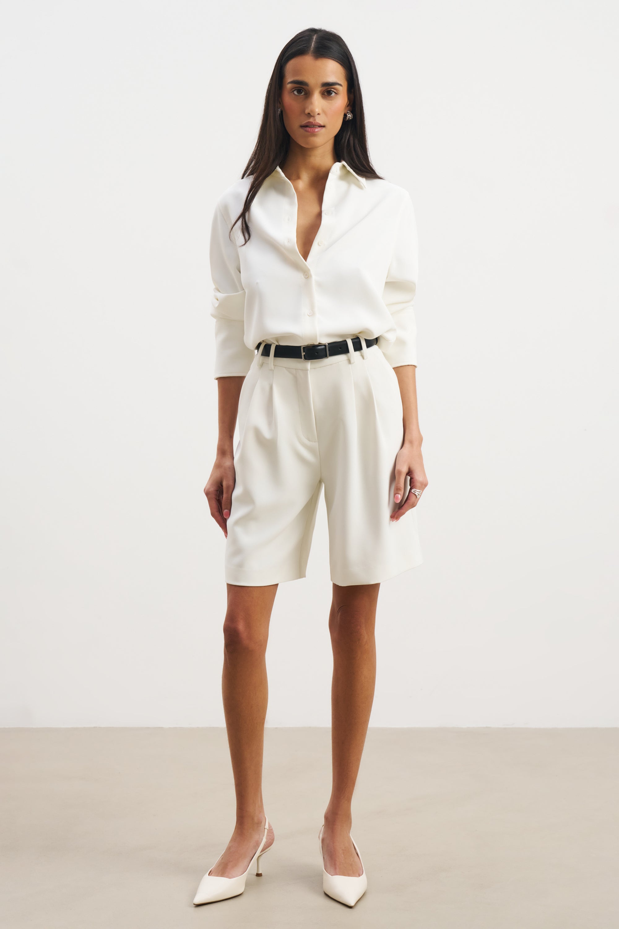 Effortless Oversized Shirt - White