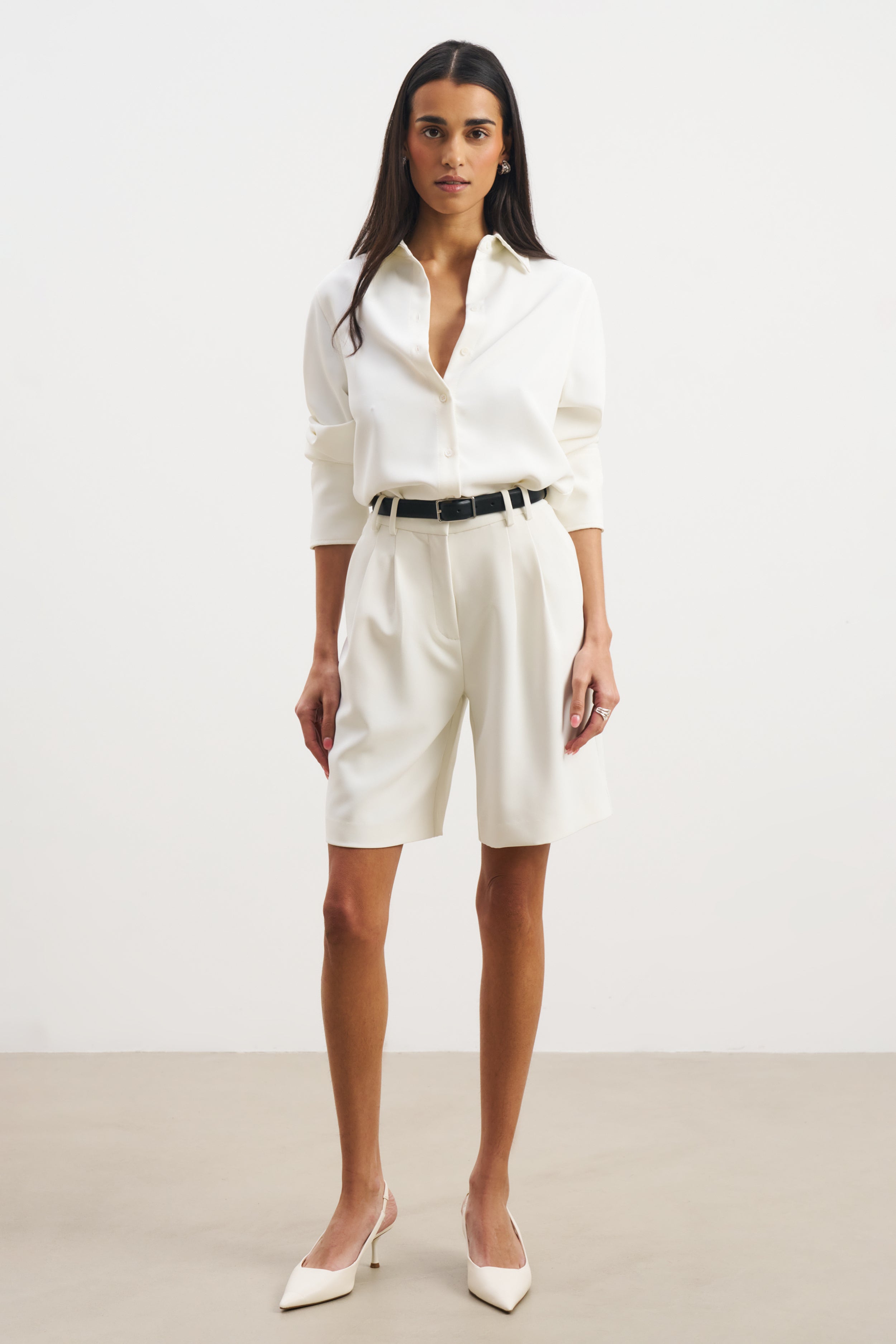 Effortless Oversized Shirt - White