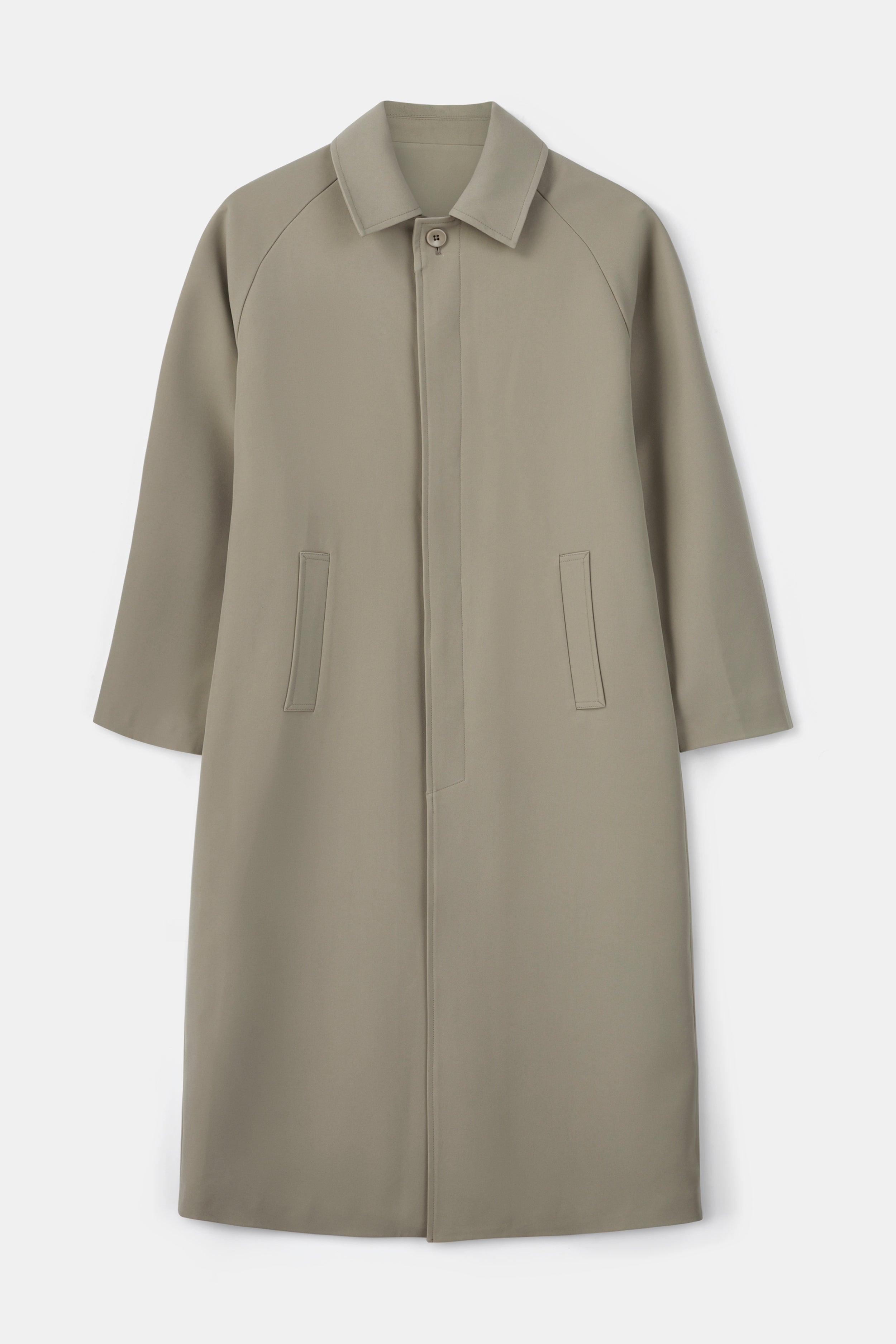 Clean Cut Longline Driving Coat - Antique Sage