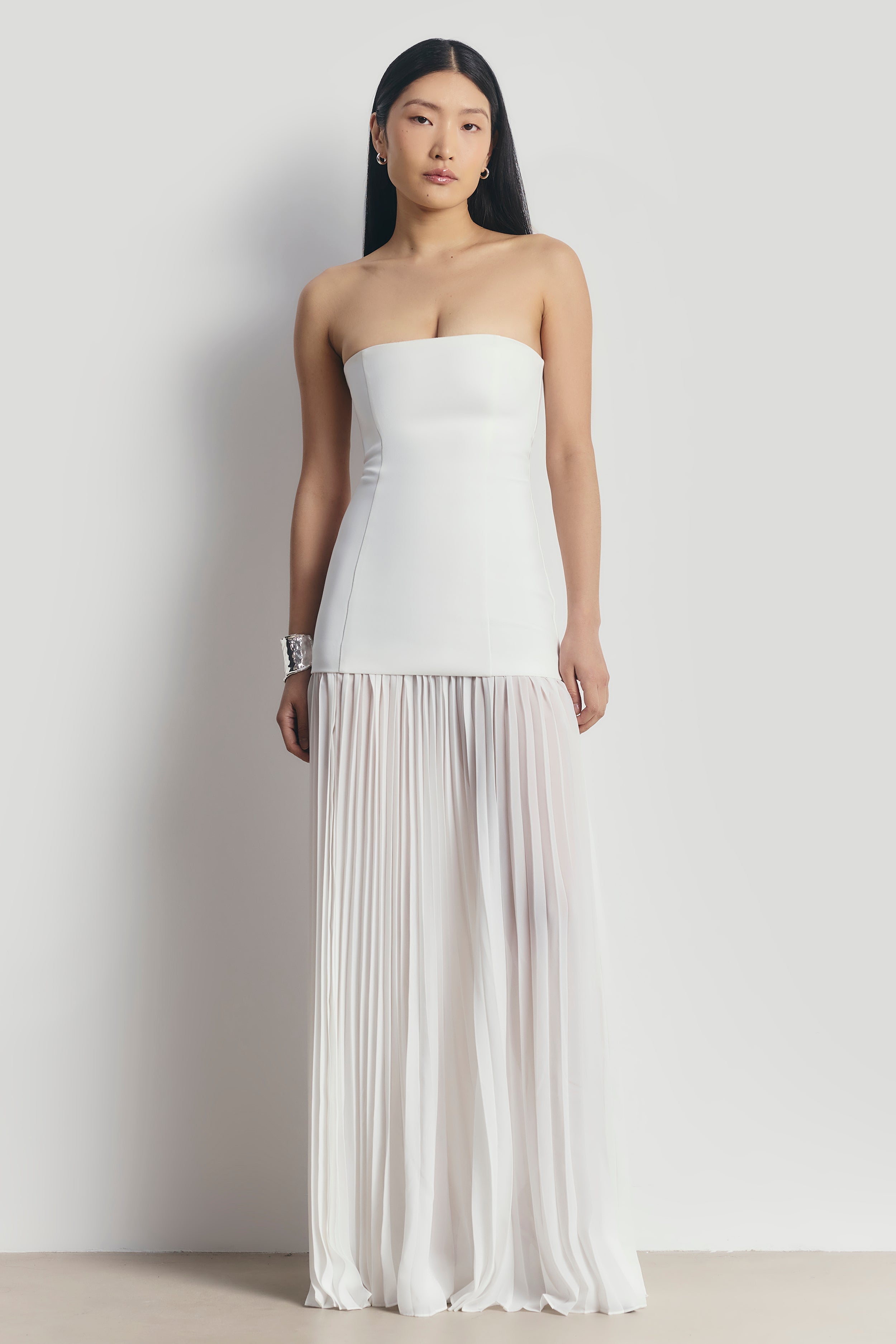 Structured Bodice Gown - White