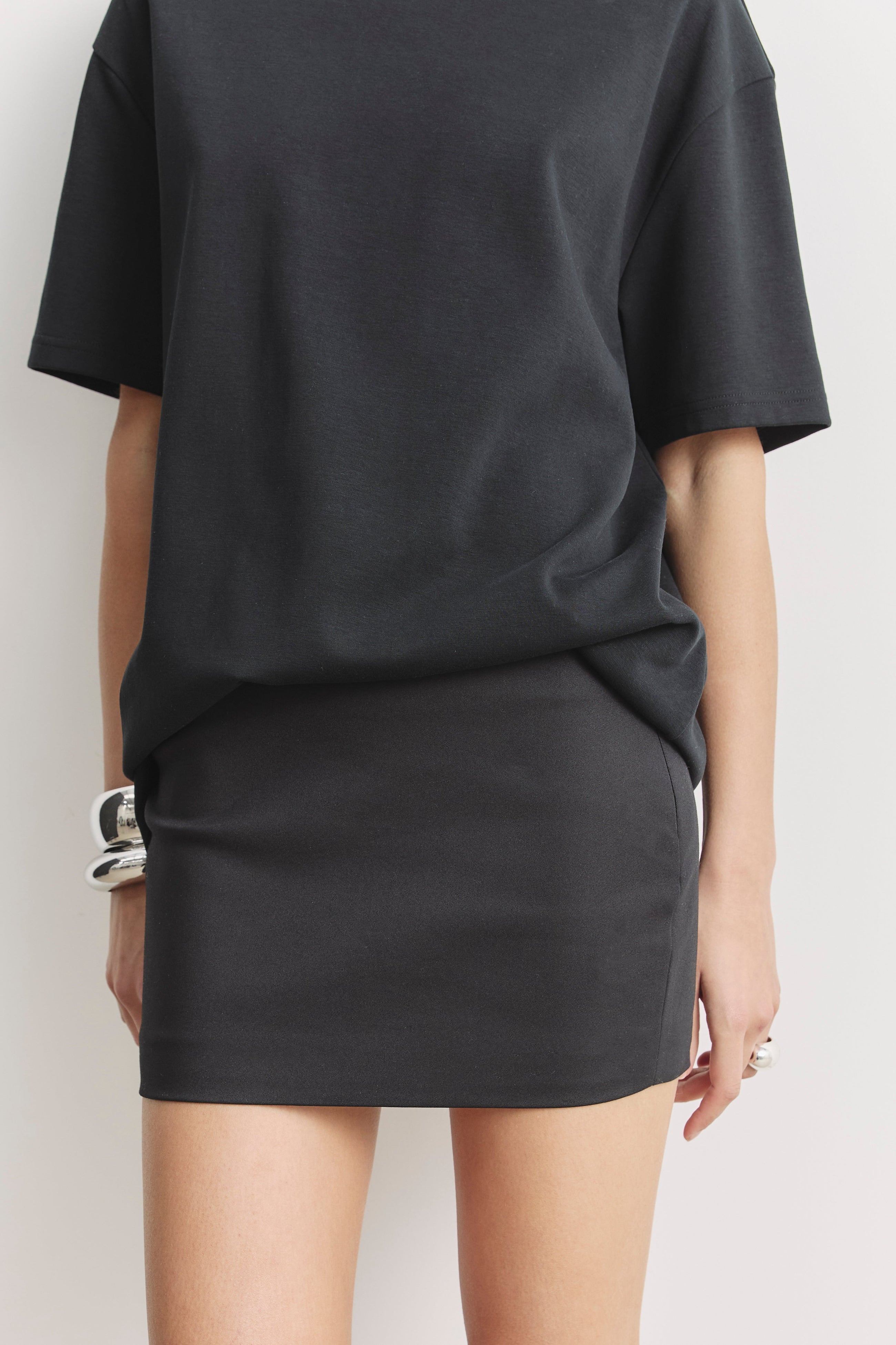 Tailored Micro Mini Skirt - Black