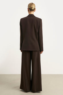 Pleated Ultra Wide Leg Trousers - Carob