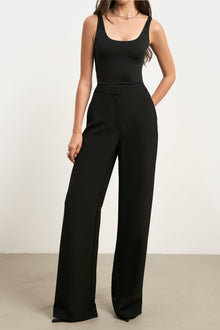 Effortless Wide Leg Trousers - Black
