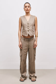 Tailored Cargo Pocket Trousers - Khaki