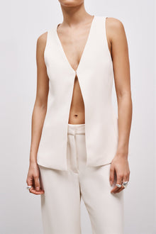 Hook & Eye Waistcoat - Cream