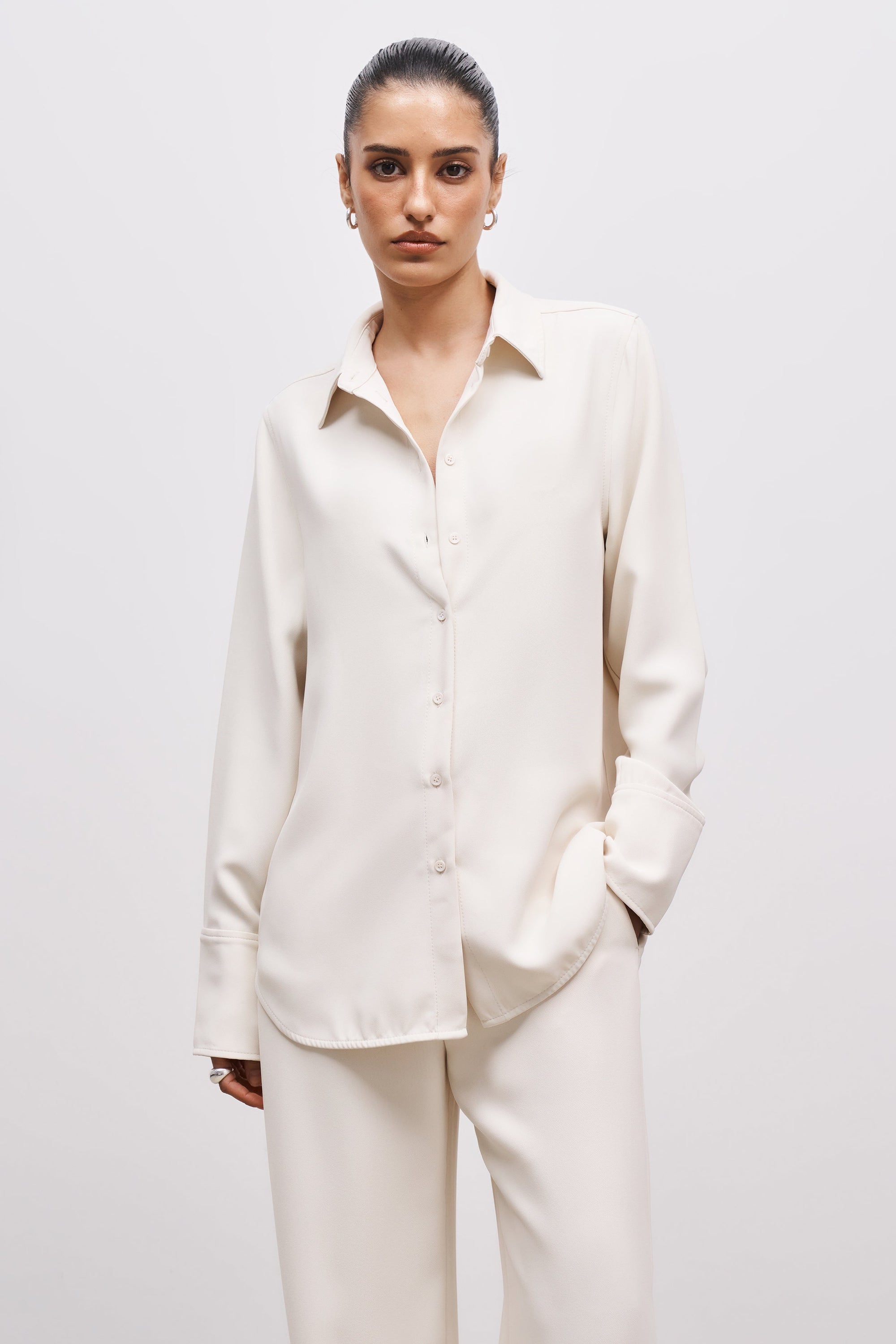 Effortless Oversized Shirt - Cream