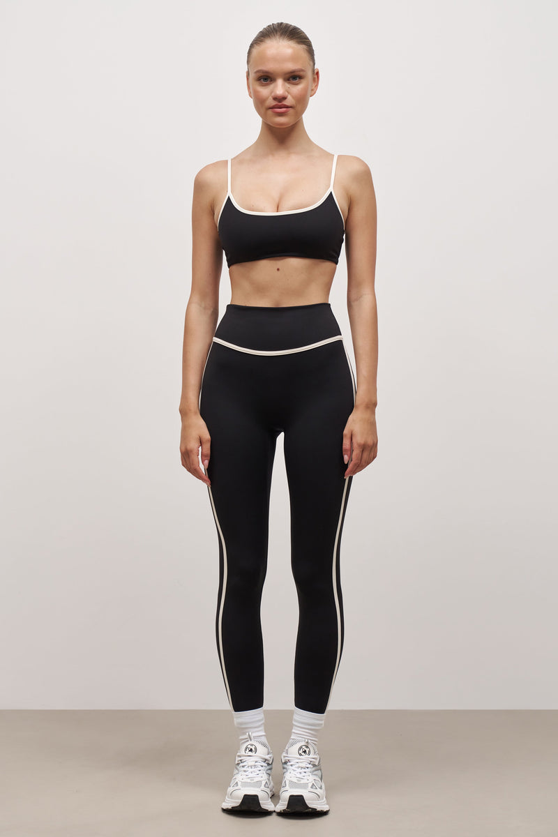 Base Contrast Trim Leggings - Black/Tofu