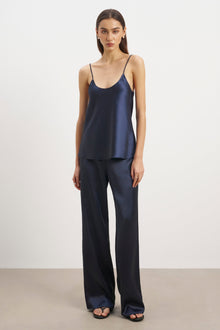 Satin Scoop Neck Camisole - Navy