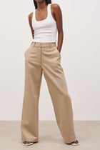 Formal Straight Leg Trousers - Oak