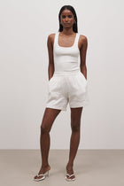 Cotton Crinkle Shorts - Ivory