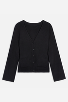 V Neck Hourglass Cardigan  - Black