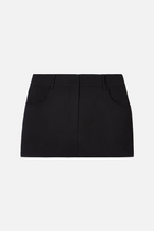 Mid Rise Effortless Mini Skirt - Black