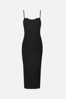 Tailored Bustier Maxi Dress - Black