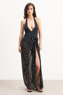 Chiffon Maxi Polka Dot Sarong Scarf -  Maxi Polka Dot