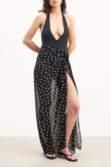 Chiffon Maxi Polka Dot Sarong Scarf -  Maxi Polka Dot
