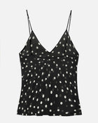 Chiffon V Neck Camisole Top -  Maxi Polka Dot