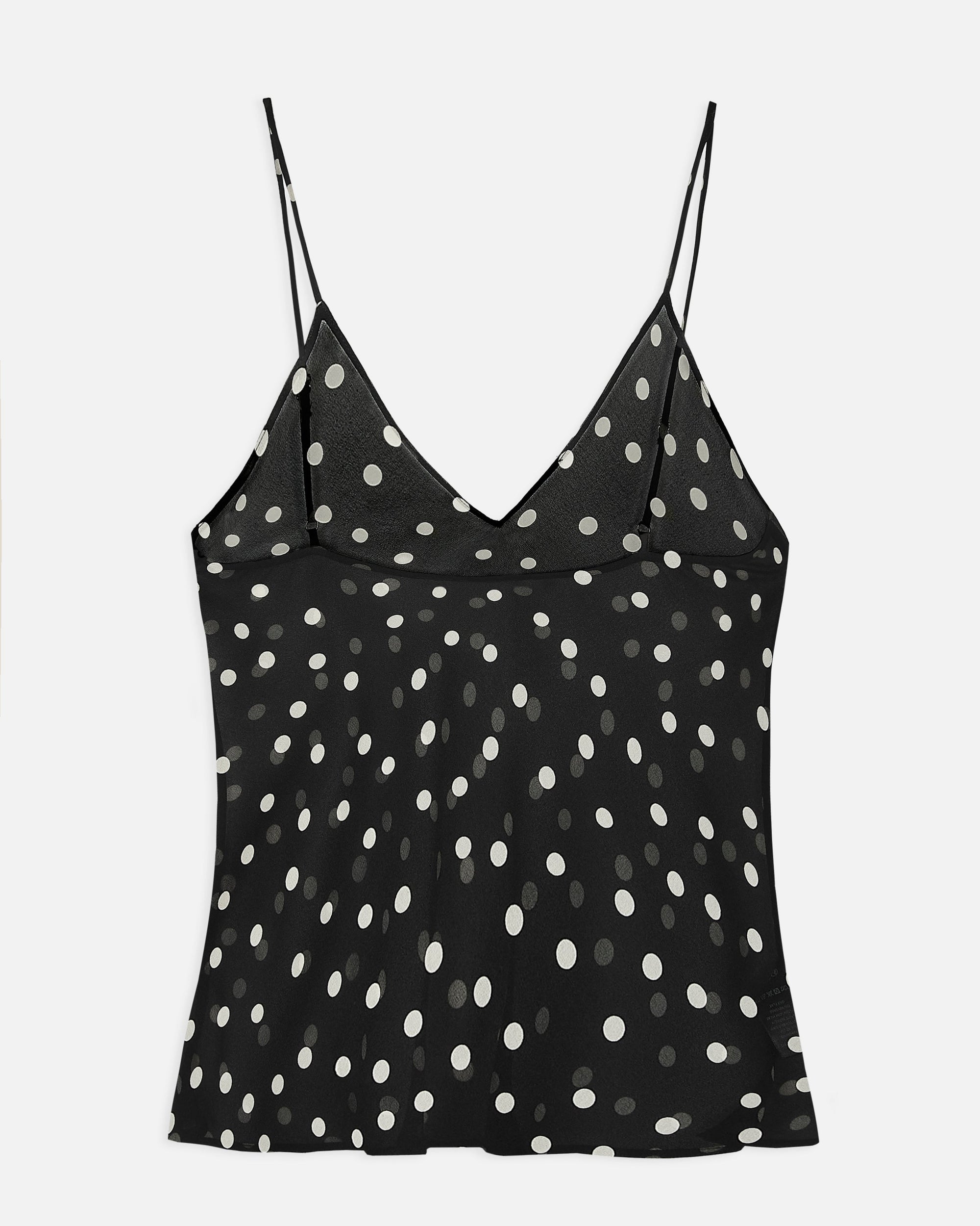 Chiffon V Neck Camisole Top -  Maxi Polka Dot