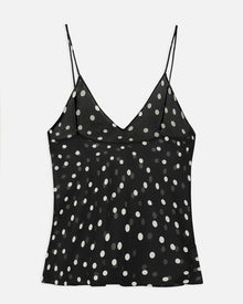 Chiffon V Neck Camisole Top -  Maxi Polka Dot