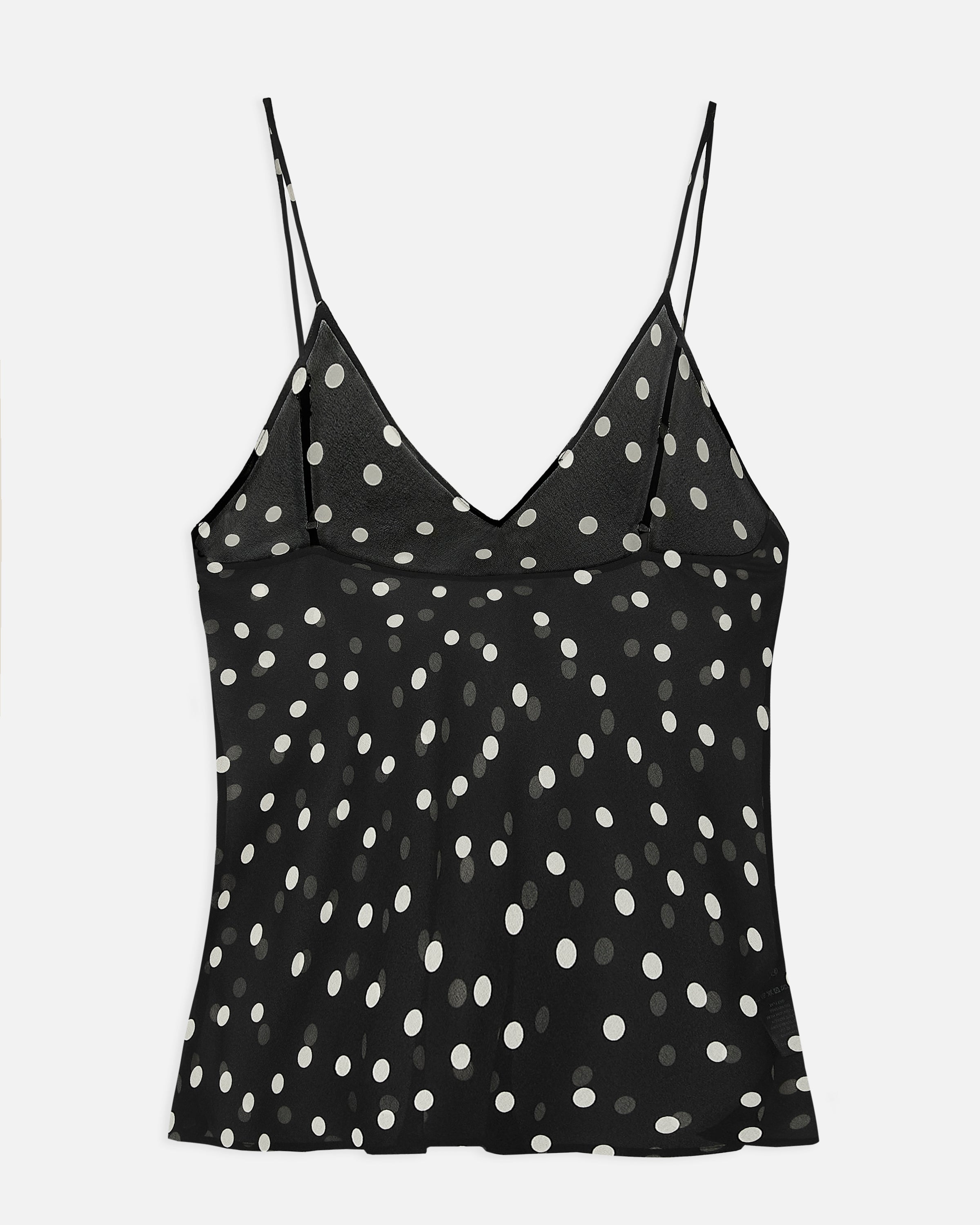 Chiffon V Neck Camisole Top -  Maxi Polka Dot