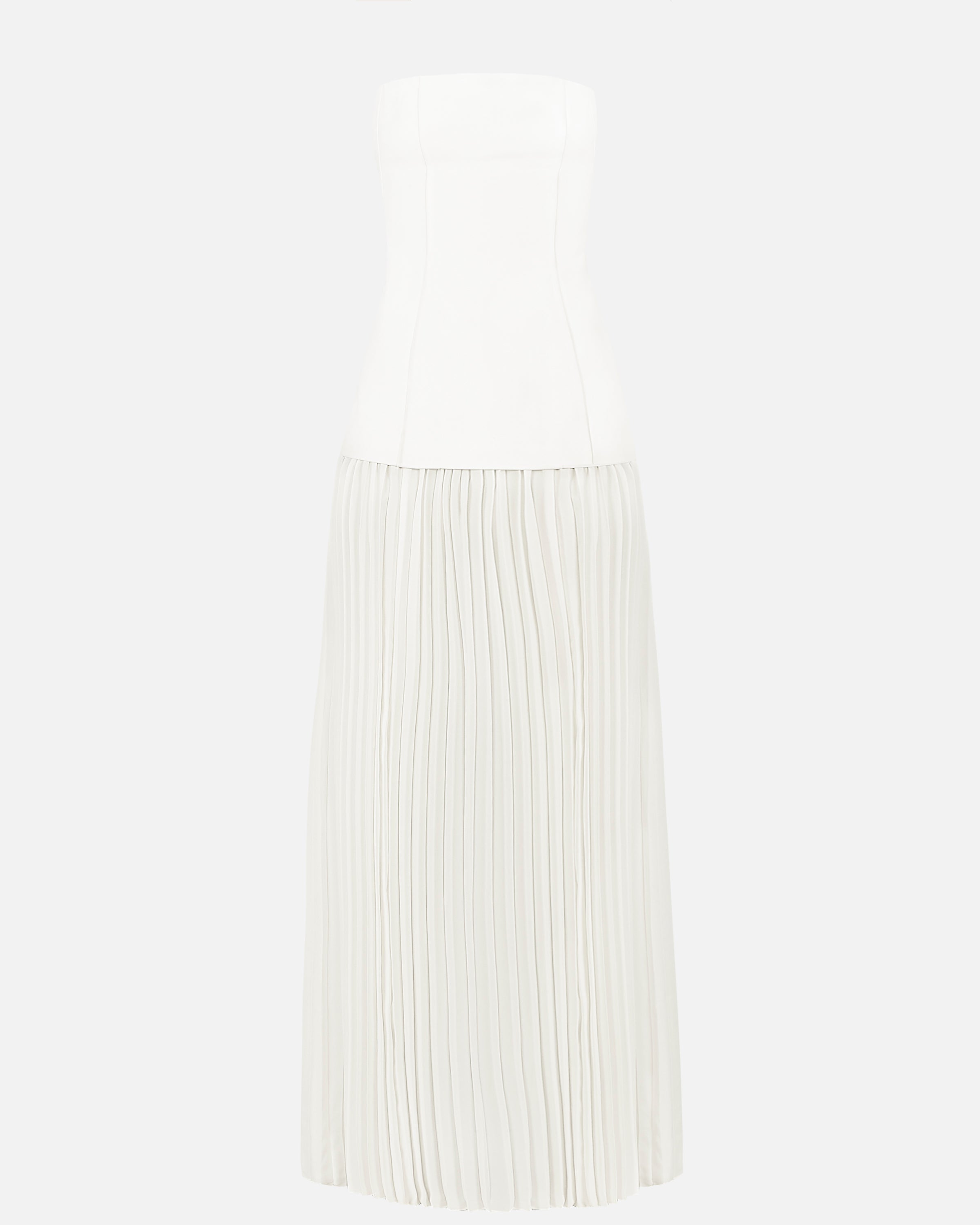 Structured Bodice Gown - White