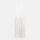 Flowing Dropped Waist Maxi Dress - Cream