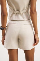 Tailored Linen Shorts - Birch