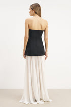 Structured Bodice Gown - Black/Cream