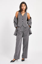 Boxy Waistcoat - Grey Marl