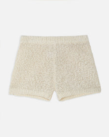 Crochet Knit Mini Shorts - Cream