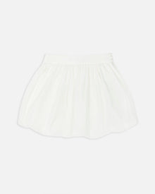 Cotton Puff Ball Mini Skirt - White