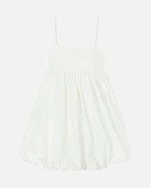 Cotton Puff Ball Mini Dress - White