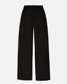 Tailored Linen High Rise Trousers - Black