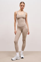 Base Sculpting Tank Top - Taupe