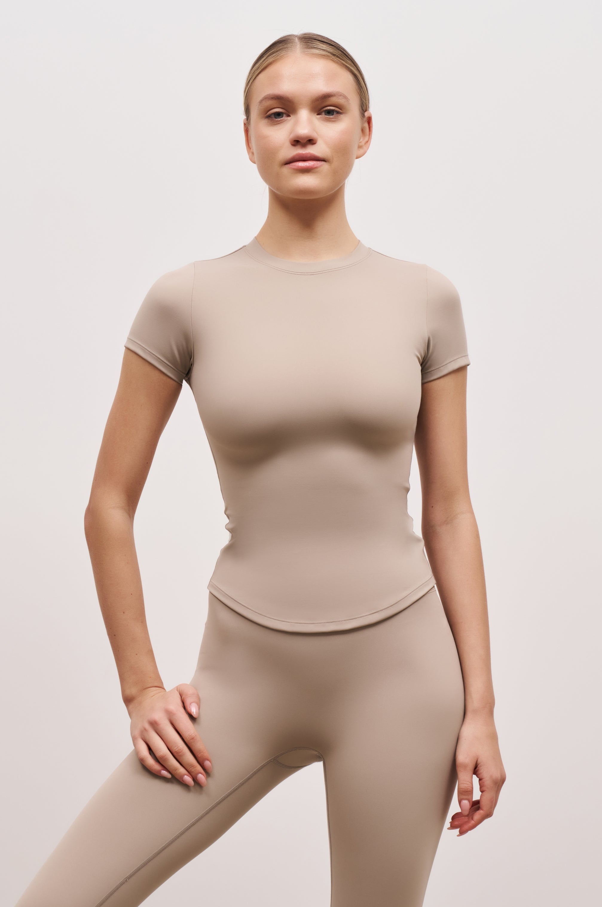 Base Sculpting T Shirt - Taupe