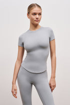 Base Sculpting T Shirt - Misty Blue