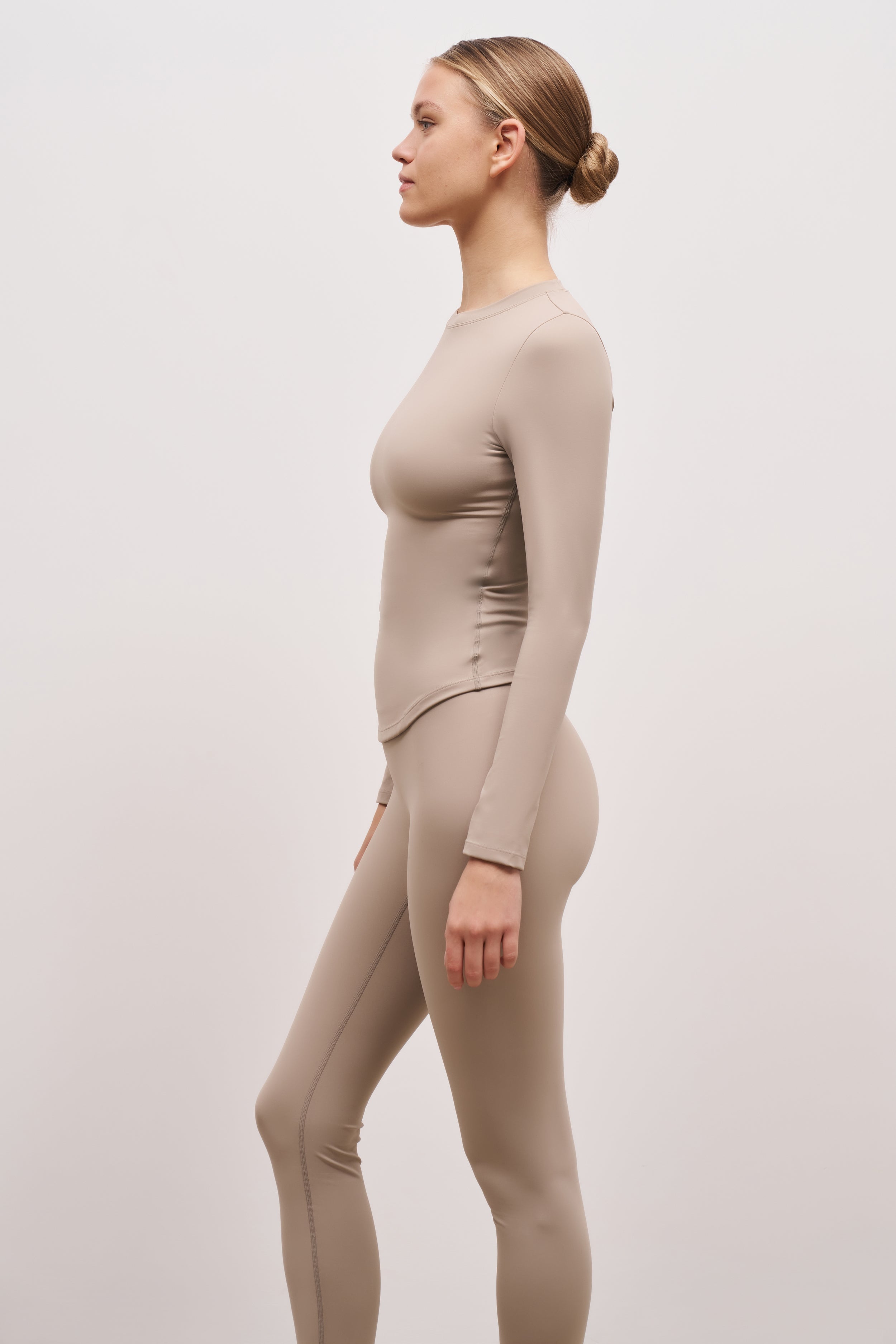 Base Sculpting Long Sleeve Top - Taupe