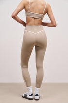 Base Contrast Trim Leggings - Taupe/Tofu