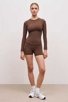 Base Sculpting Long Sleeve Top - Truffle