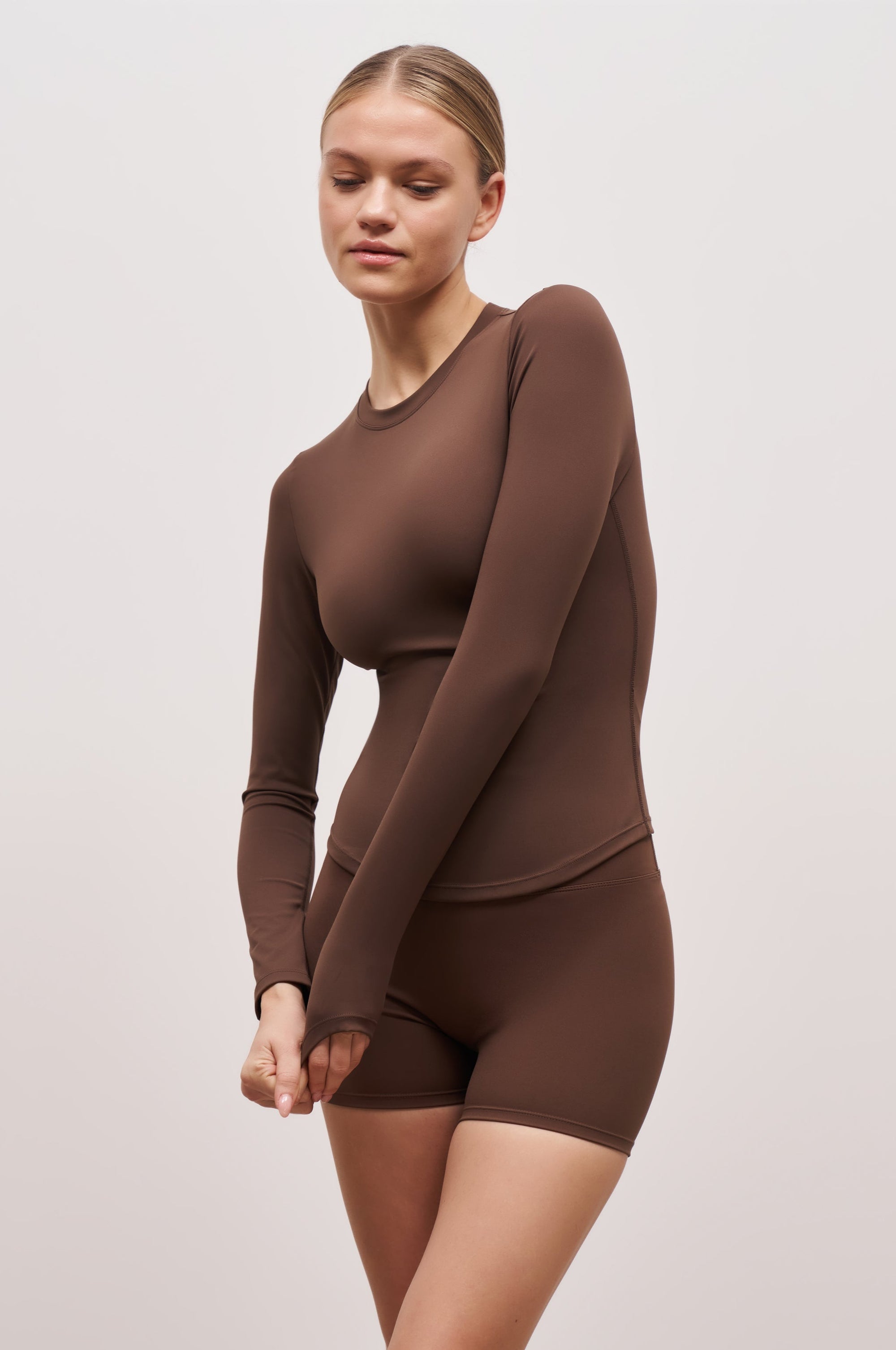 Base Sculpting Long Sleeve Top - Truffle