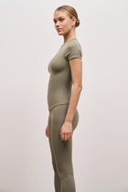 Base Sculpting T Shirt - Olive