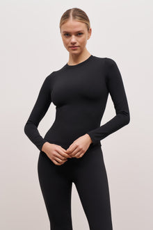 Base Sculpting Long Sleeve Top - Black