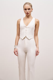 Classic Tailored Waistcoat - White