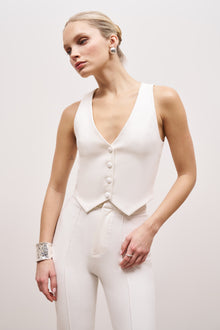 Classic Tailored Waistcoat - White