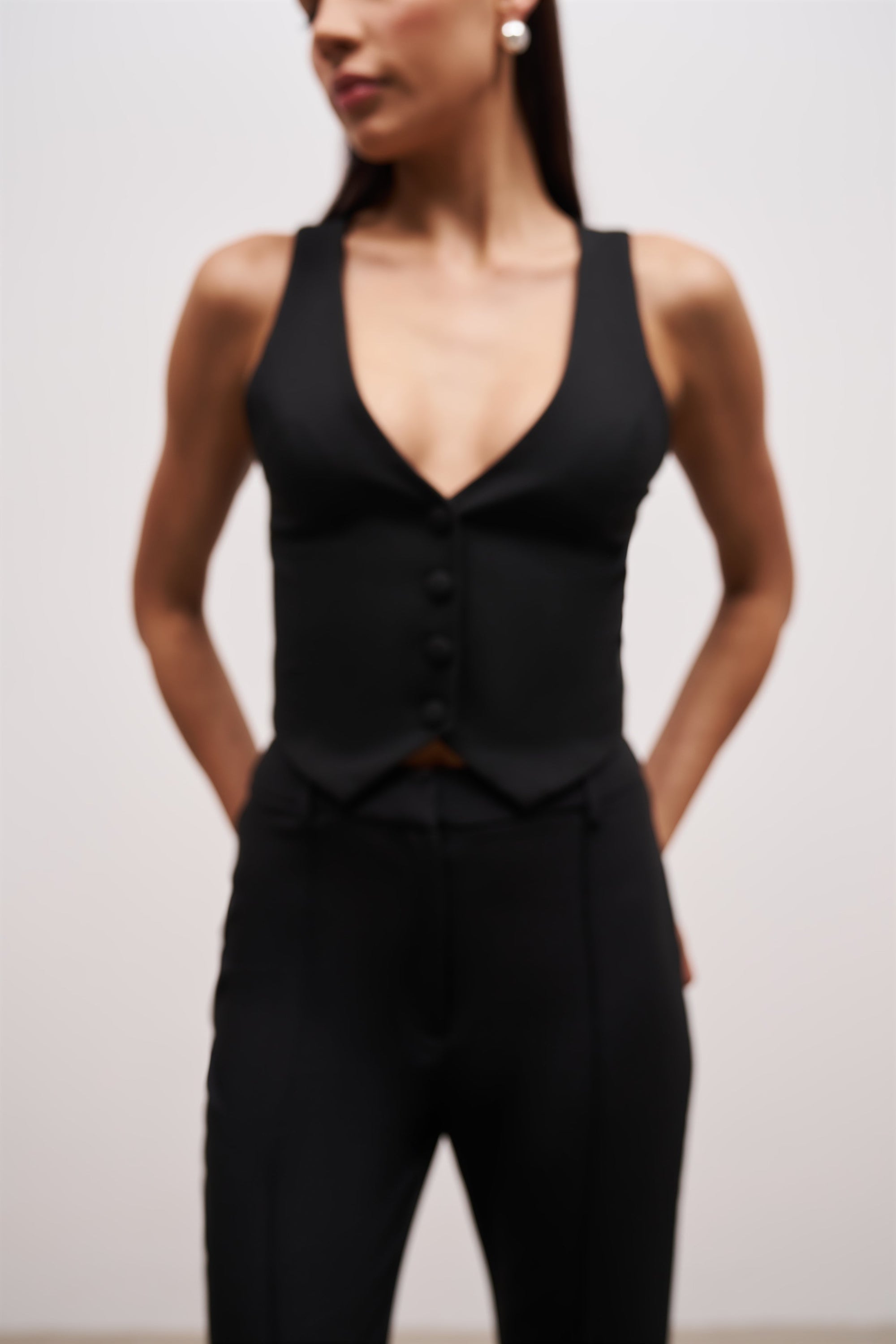 Classic Tailored Waistcoat - Black