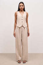 Boxy Waistcoat - Sand