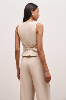 Boxy Waistcoat - Sand