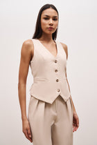 Boxy Waistcoat - Sand